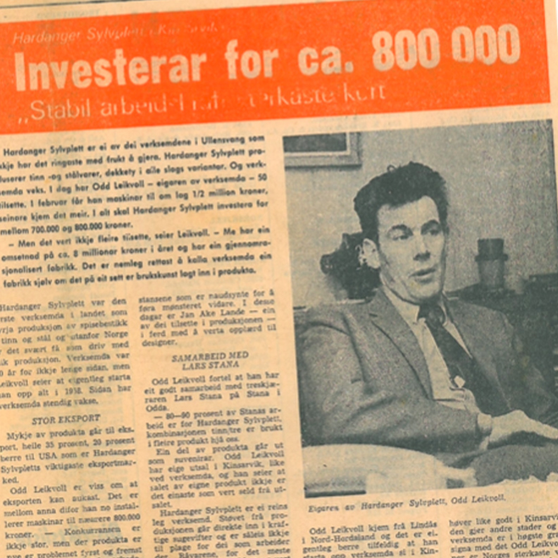 News article about Hardanger Bestikk